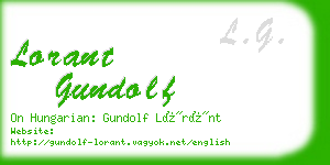 lorant gundolf business card